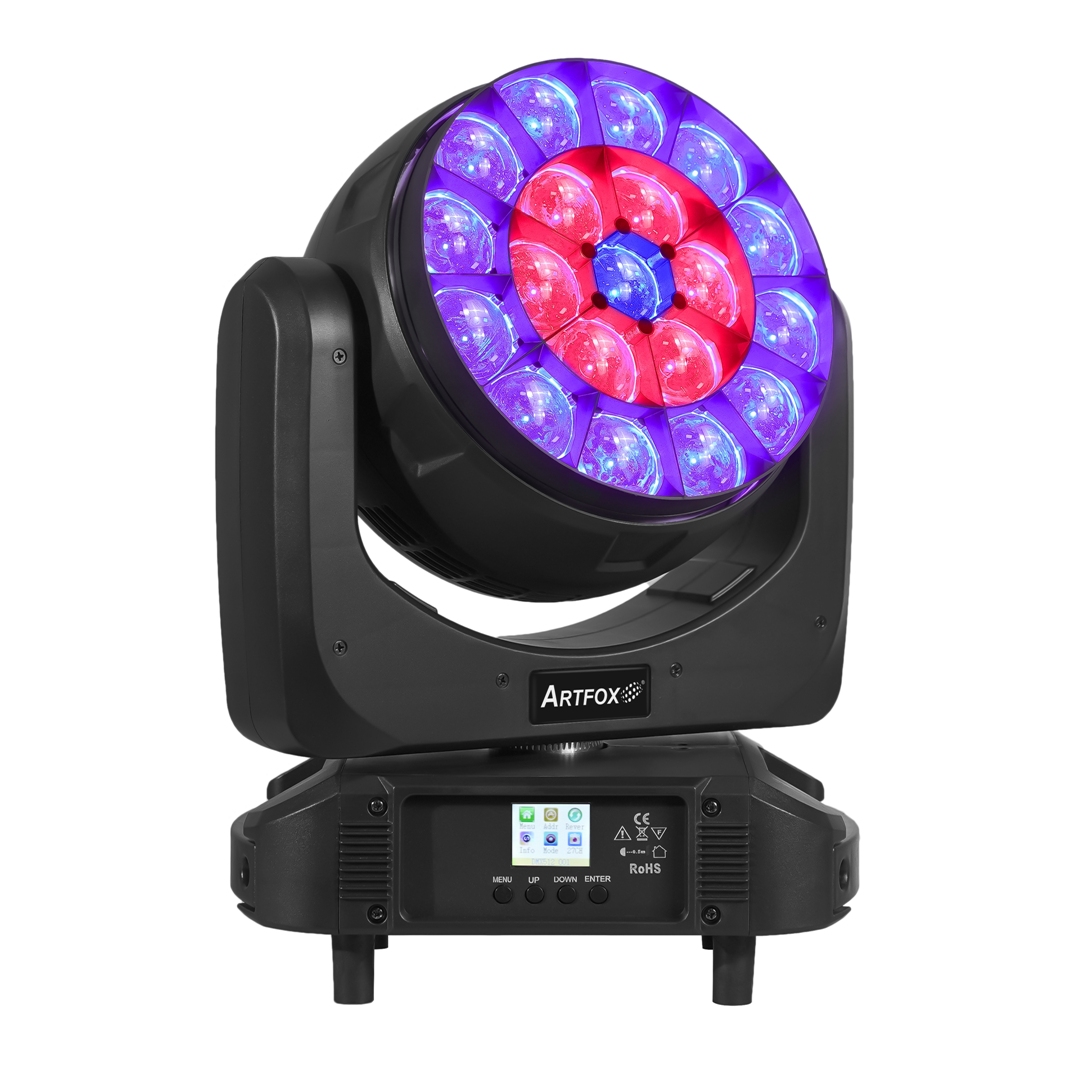 LED Moving Head:Beam Wash 2-in-1, 19x20W RGBW LEDs